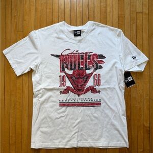NWT New Era Chicago Bulls 1966 Shirt Sleeve White T-shirt Sz. L